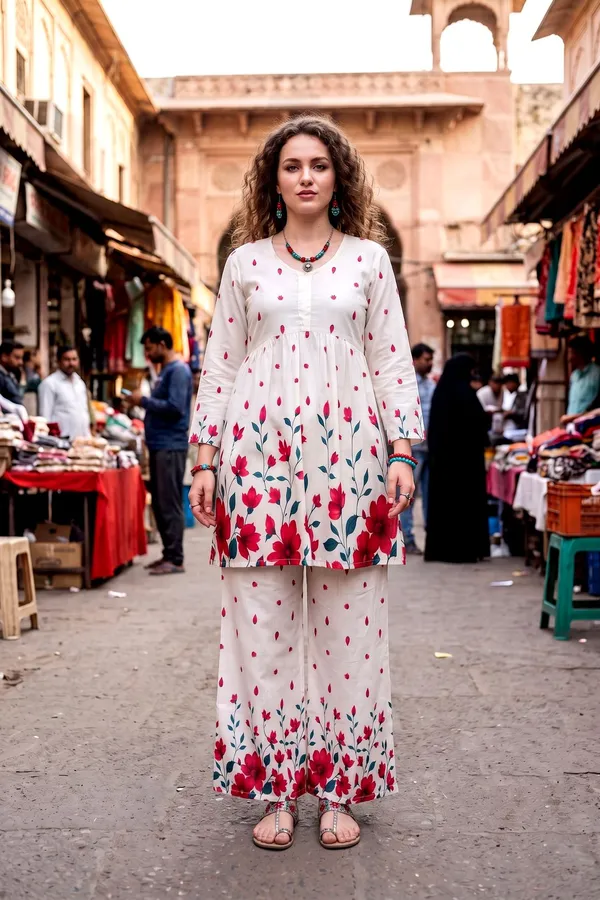Women_Off-White_Rayon_Slub_Floral_Printed_Peplum_Co-ord_Set
