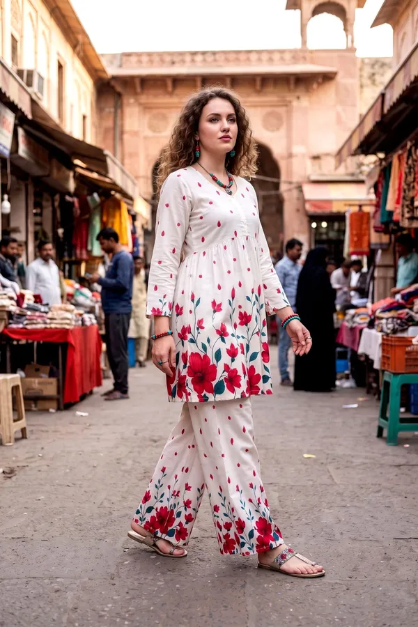 Women_Off-White_Rayon_Slub_Floral_Printed_Peplum_Co-ord_Set