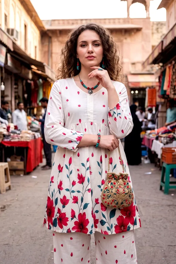 Women_Off-White_Rayon_Slub_Floral_Printed_Peplum_Co-ord_Set