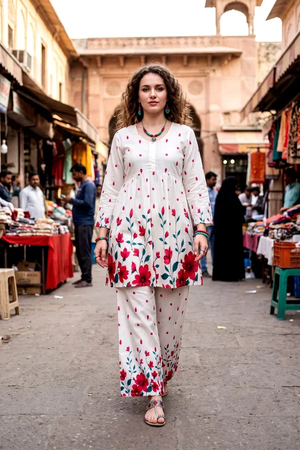Women_Off-White_Rayon_Slub_Floral_Printed_Peplum_Co-ord_Set