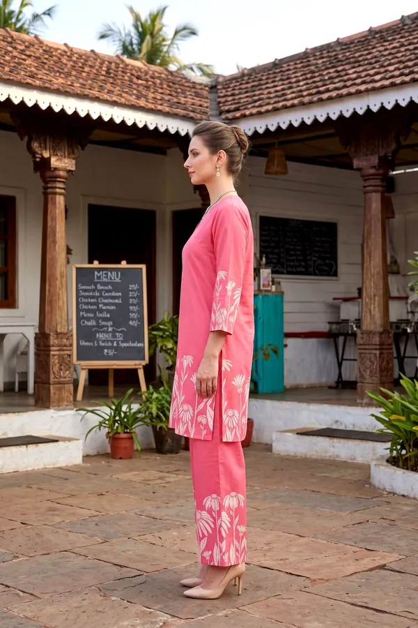 Women_Coral_Pink_Rayon_Slub_Floral_Printed_Co-ord_Set