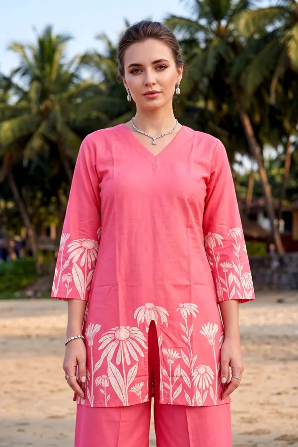 Women_Coral_Pink_Rayon_Slub_Floral_Printed_Co-ord_Set
