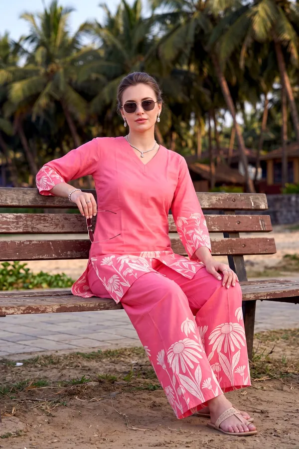 Women_Coral_Pink_Rayon_Slub_Floral_Printed_Co-ord_Set