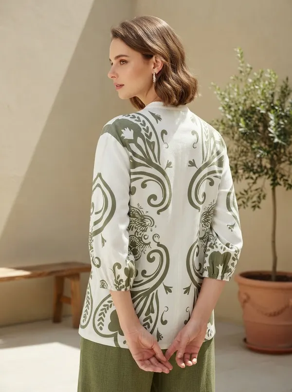 Women_Olive_Green_Rayon_Slub_Paisley_Printed_Co-ord_Set