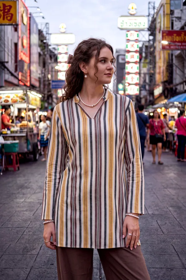 Women_Coffee_Brown_Striped_Digital_Printed_Rayon_Slub_Kurta_Palazzo_Cord_Set_with_V-Neck_Design