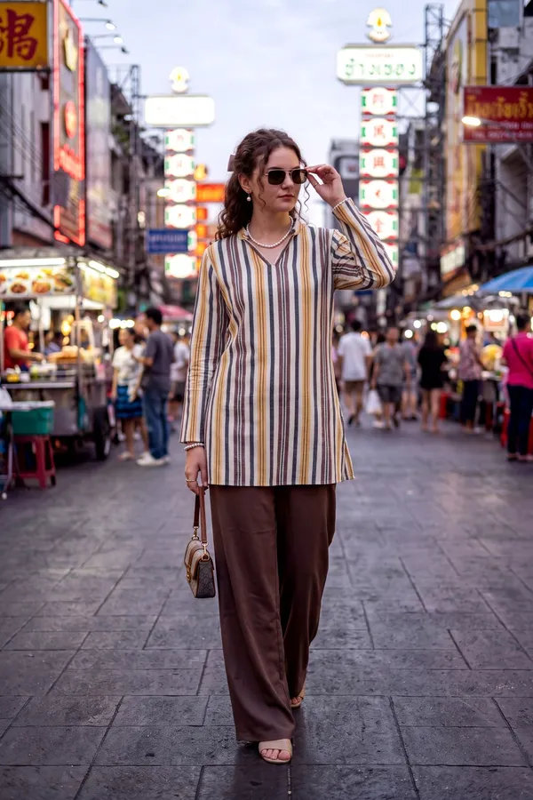 Women_Coffee_Brown_Striped_Digital_Printed_Rayon_Slub_Kurta_Palazzo_Cord_Set_with_V-Neck_Design
