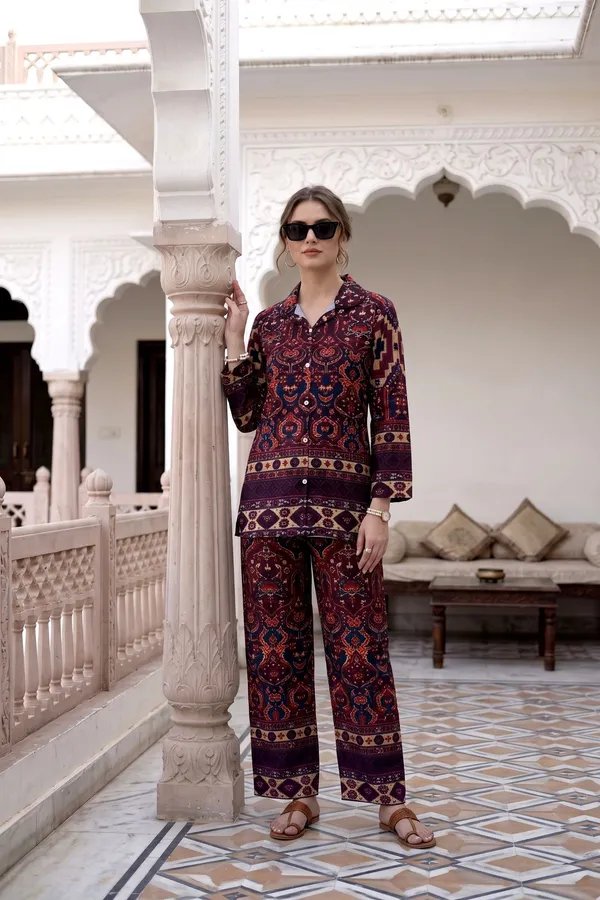 Women_Maroon_Ethnic_Digital_Printed_Rayon_Co-Ord_Set