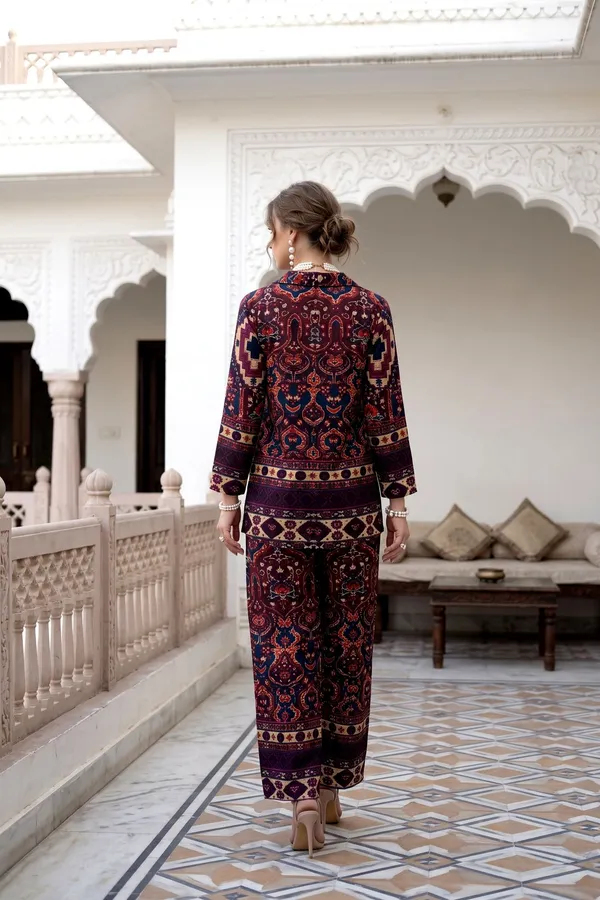 Women_Maroon_Ethnic_Digital_Printed_Rayon_Co-Ord_Set