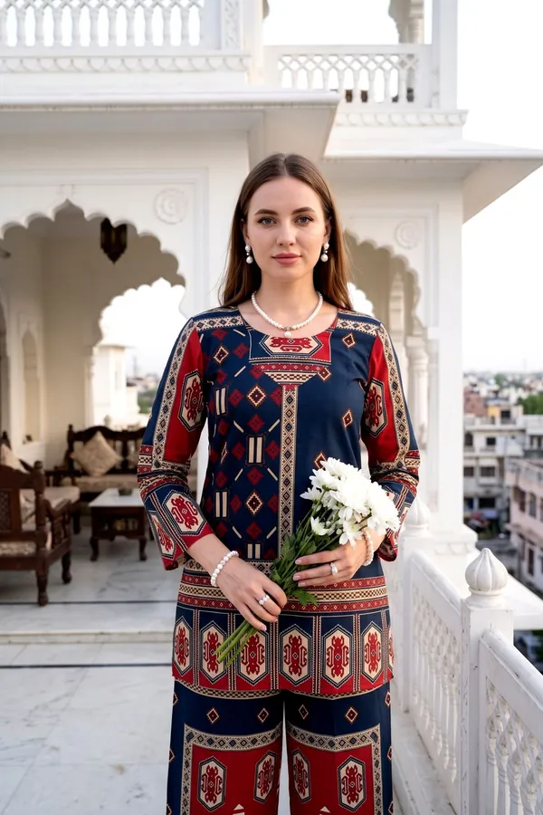 Women_Blue_&_Red_Ethnic_Geometric_Digital_Printed_Rayon_Co-Ord_Set