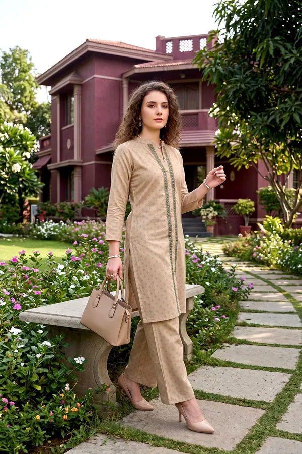 Women_Beige/Cream_Digital_Printed_Rayon_Co-Ord_Set