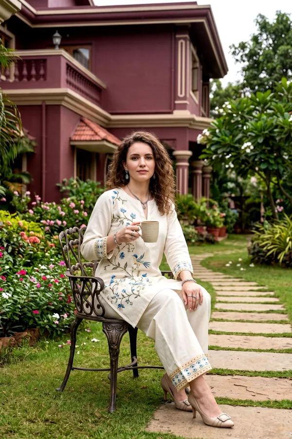 Women_Off-White_Botanical_Floral_&_Bird_Digital_Printed_Cotton_Co-Ord_Set