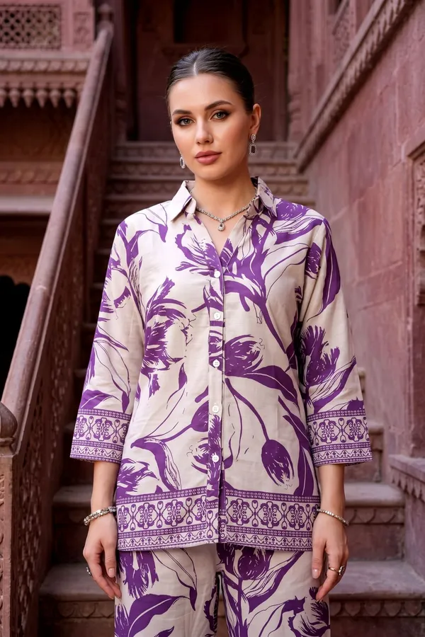 Women_Beige_&_Purple_Floral_Digital_Printed_Rayon_Co-Ord_Set