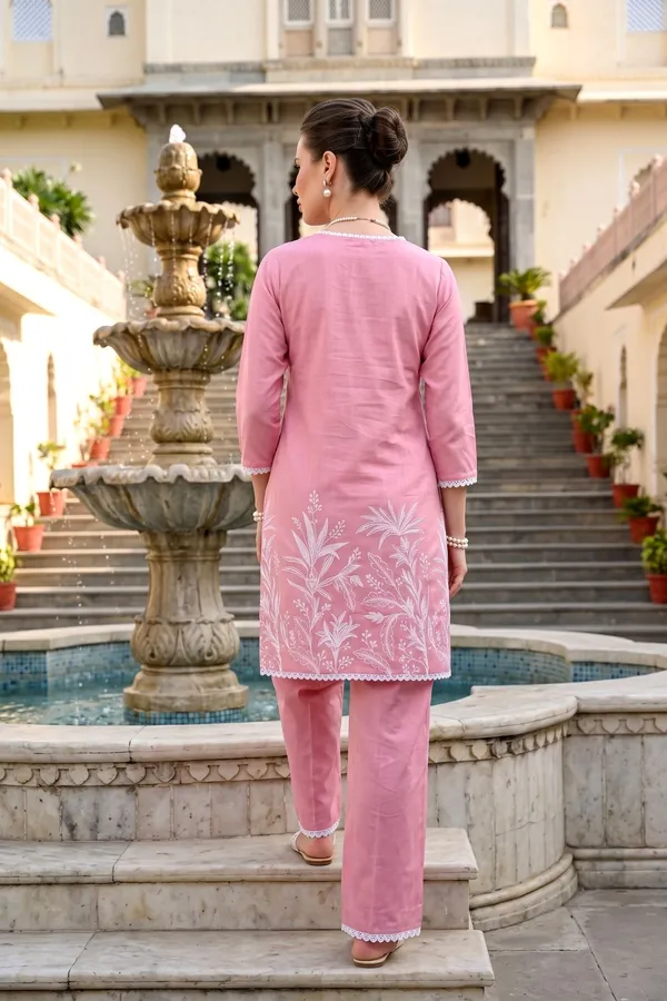 Women_Pink_Rayon_Slub_Kurta_Set