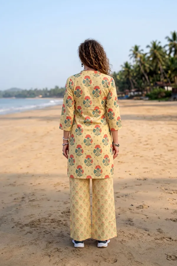 Women_Yellow_Rayon_Slub_Kurta_Set