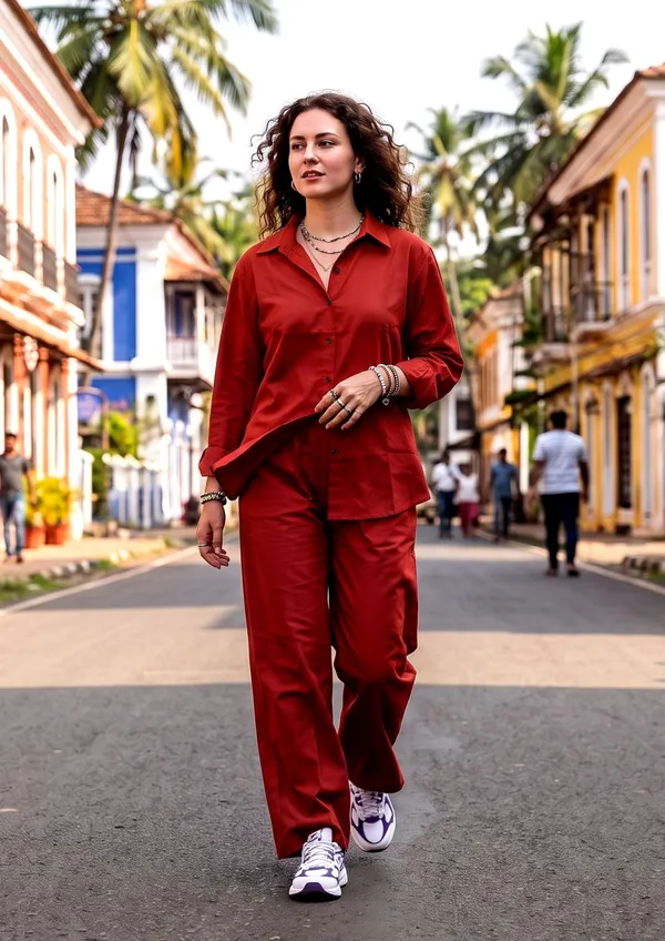 Women_Rust_Orange_Cotton_Co-ord_Set