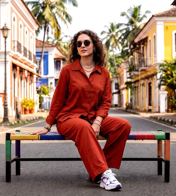 Women_Rust_Orange_Cotton_Co-ord_Set