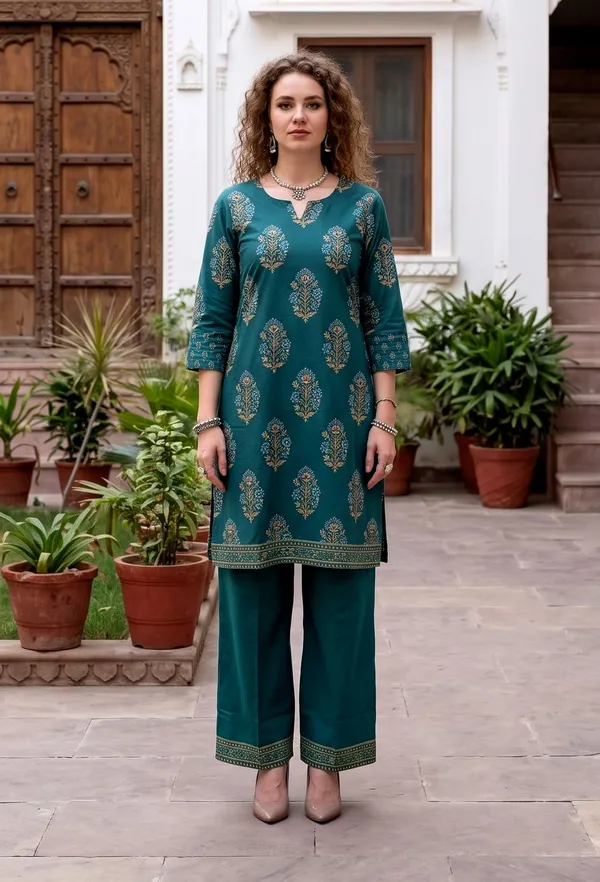 Women_Teal_Green_Cotton_Printed_Co-ord_Set