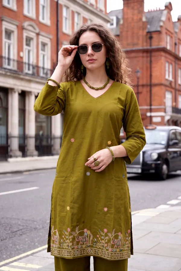 Women_Olive_Mehendi_Rayon_Slub_Embroidered_Co-ord_Set