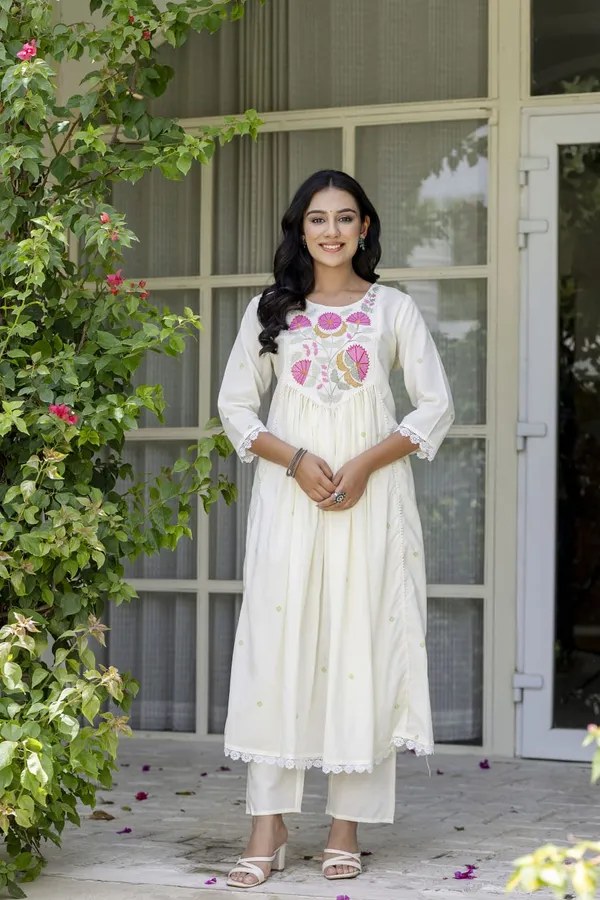 Women_Elegant_Floral_Embroidered_White_Pink_Cotton_Kurta_Pant_Dupatta_Set