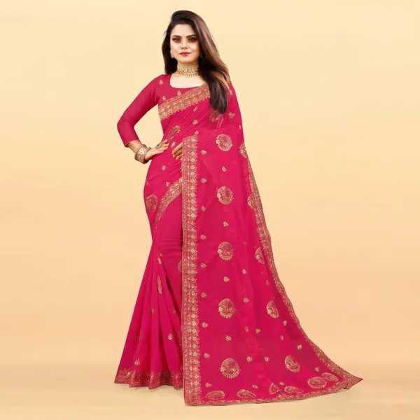 Pink_Embroidered_Bollywood_Art_Silk_Saree_For_Women