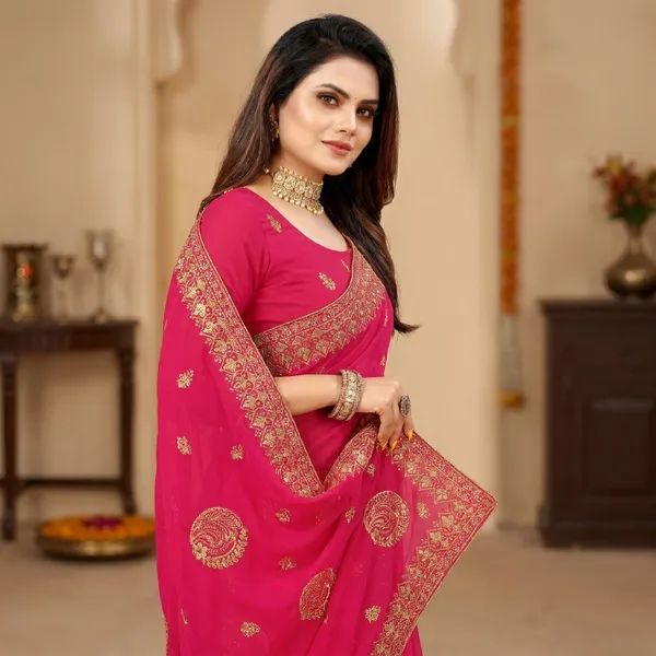 Pink_Embroidered_Bollywood_Art_Silk_Saree_For_Women