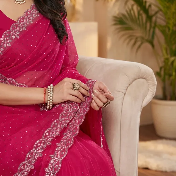 Pink_Embellished_Bollywood_Net_Saree_For_Women