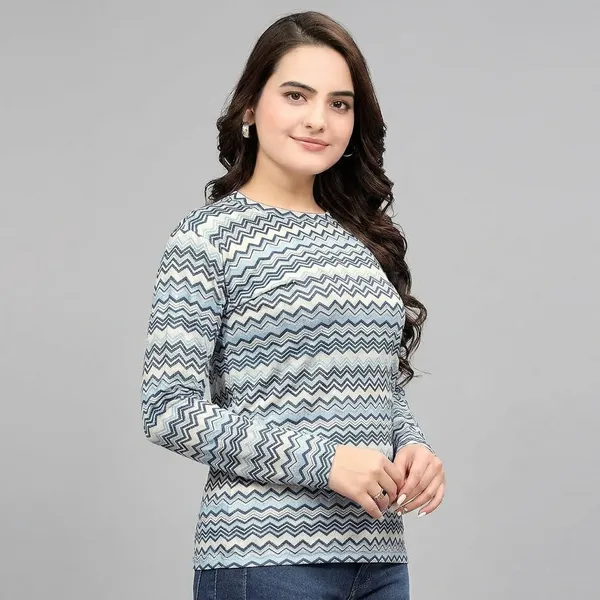 Multicolor_Cotton_Blend_Printed_T-Shirt_For_Women