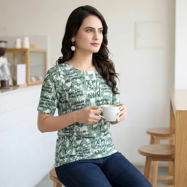 Multicolor_Cotton_Blend_Printed_Round_Neck_T-Shirt_For_Women
