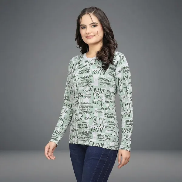 Multicolor_Cotton_Blend_Printed_Round_Neck_T-Shirt_For_Women