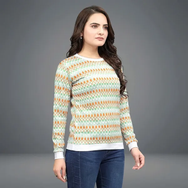 Multicolor_Cotton_Blend_Printed_T-Shirt_For_Women