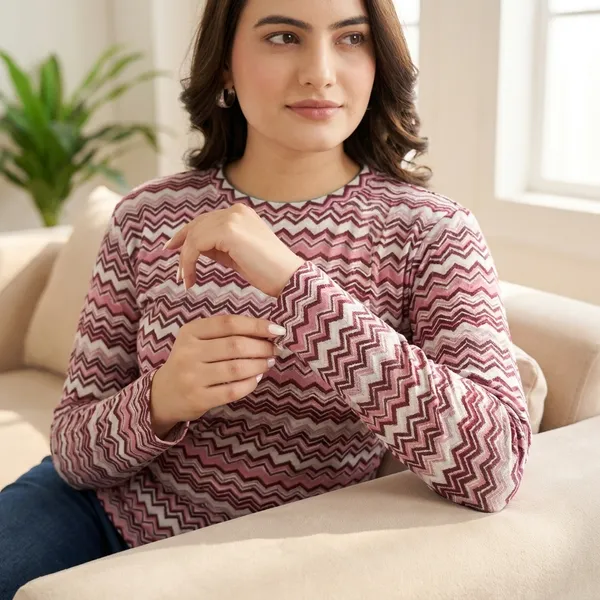 Multicolor_Cotton_Blend_Printed_Round_Neck_T-Shirt_For_Women