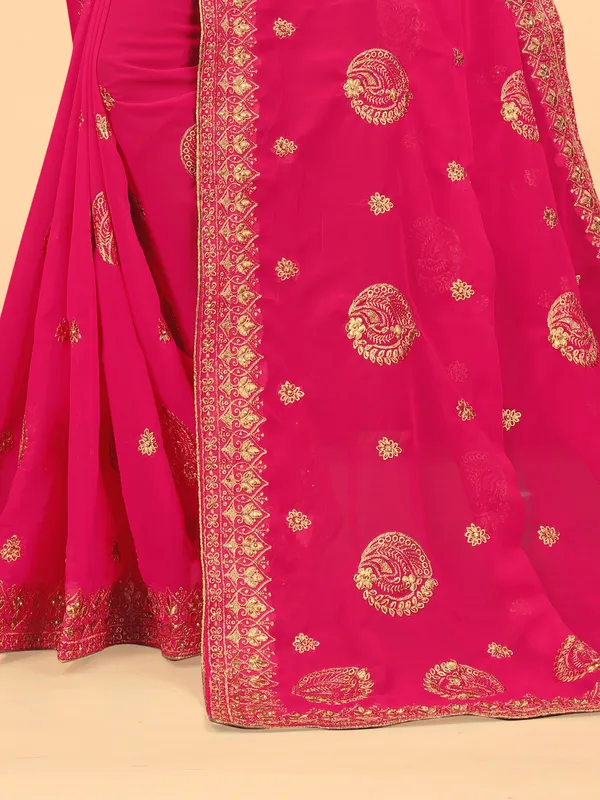Pink_Embroidered_Bollywood_Art_Silk_Saree_For_Women