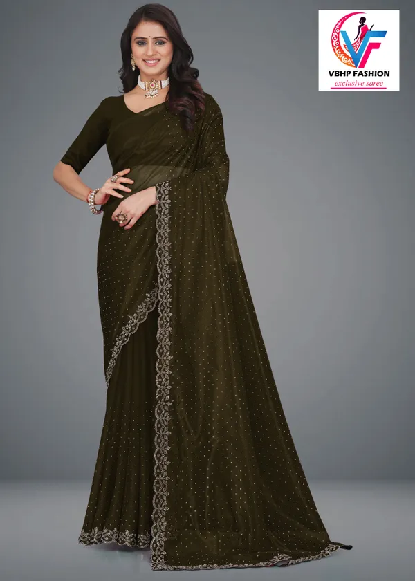 Green_Embellished_Bollywood_Net_Saree_For_Women