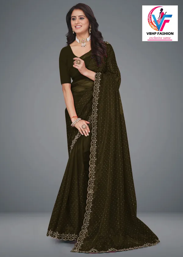 Green_Embellished_Bollywood_Net_Saree_For_Women