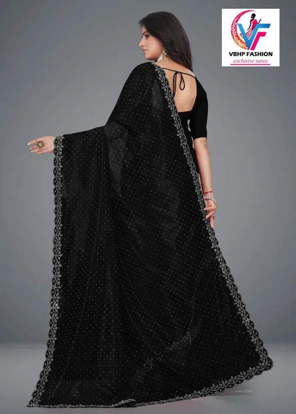 Black_Embellished_Bollywood_Net_Saree_For_Women