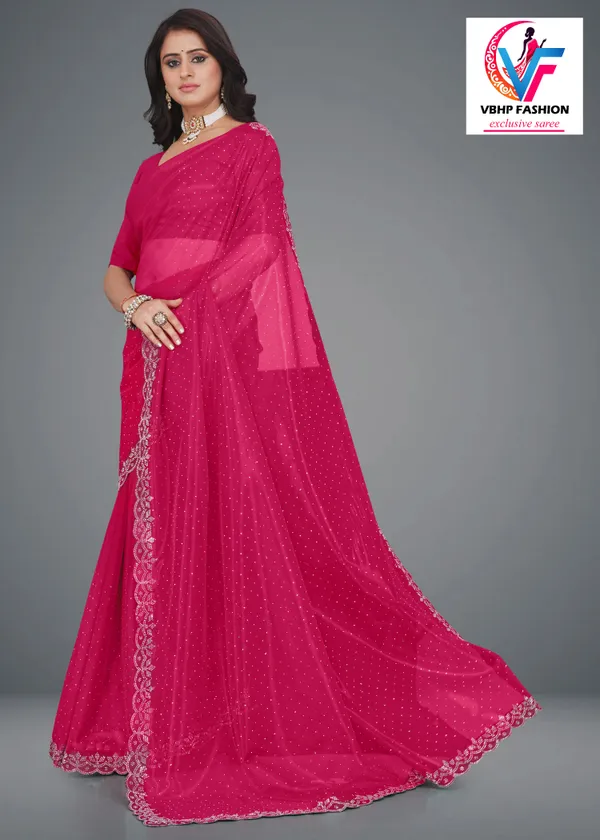 Pink_Embellished_Bollywood_Net_Saree_For_Women