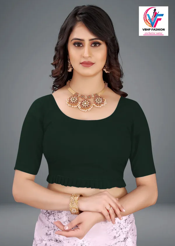 Dark_Green_Embellished_Bollywood_Net_Saree_For_Women