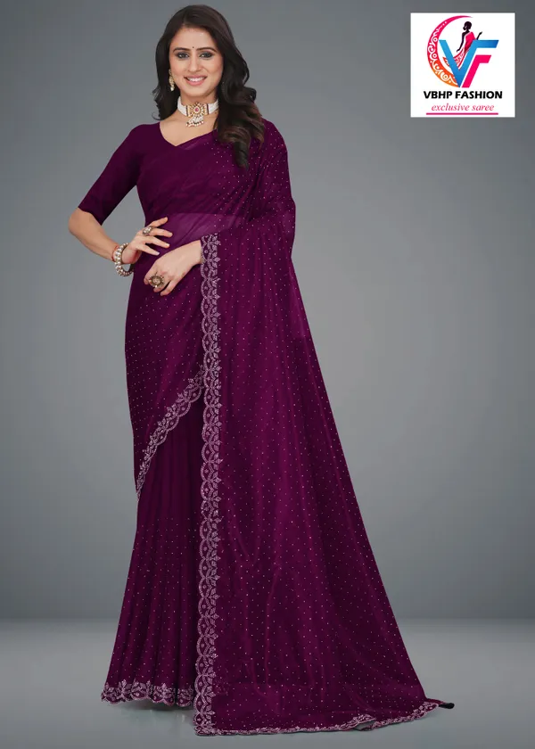 Purple_Embellished_Bollywood_Net_Saree_For_Women