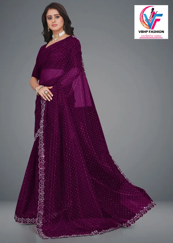 Purple_Embellished_Bollywood_Net_Saree_For_Women