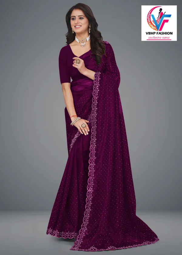 Purple_Embellished_Bollywood_Net_Saree_For_Women
