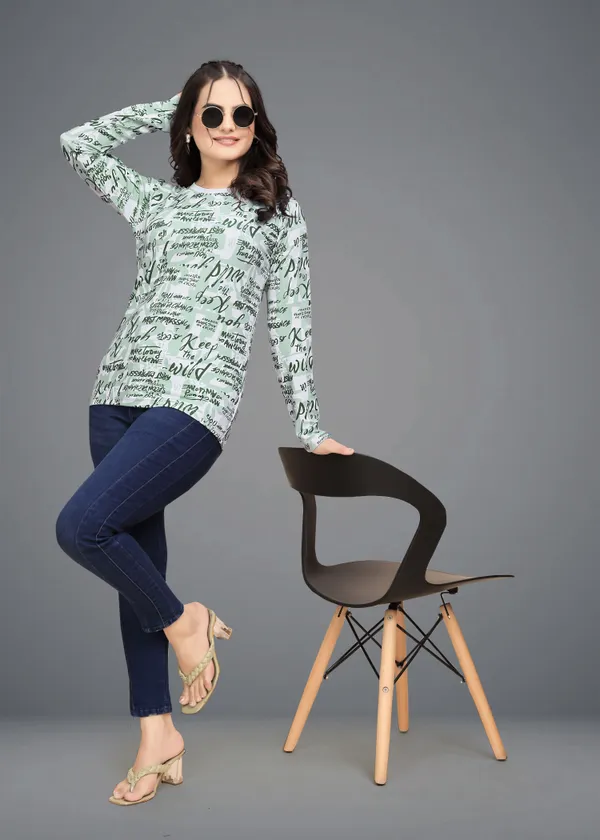 Multicolor_Cotton_Blend_Printed_Round_Neck_T-Shirt_For_Women