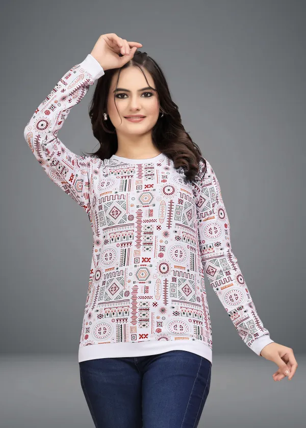 Multicolor_Cotton_Blend_Printed_Round_Neck_T-Shirt_For_Women