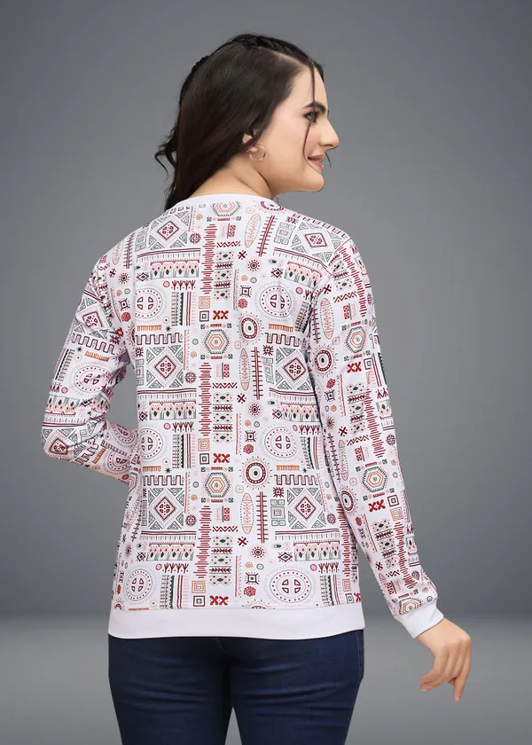 Multicolor_Cotton_Blend_Printed_Round_Neck_T-Shirt_For_Women
