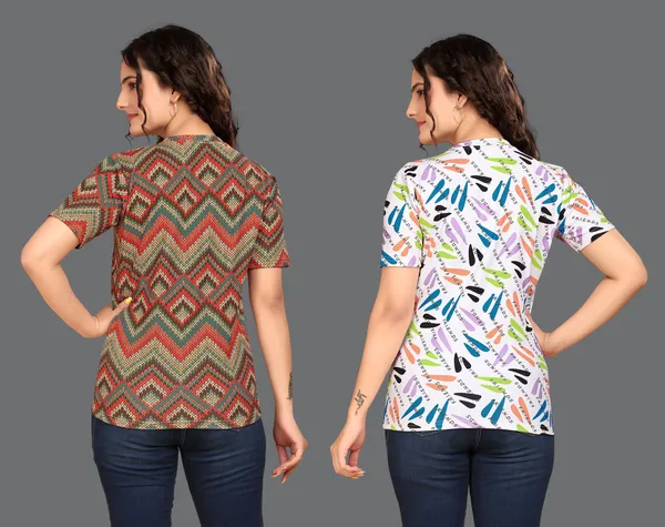 Multicolor_Cotton_Blend_Printed_Round_Neck_T-Shirt_For_Women