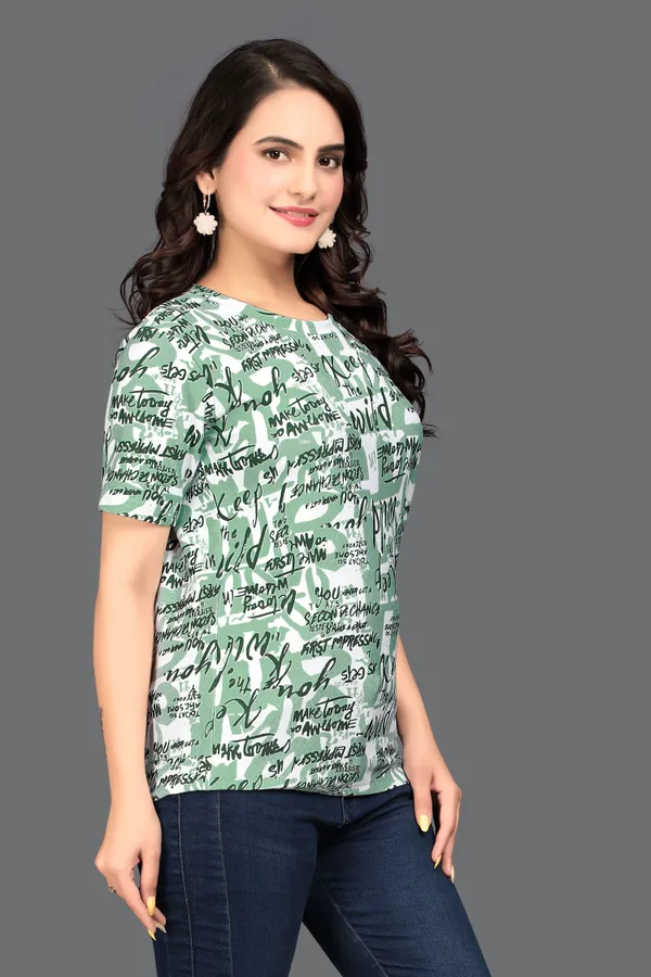 Multicolor_Cotton_Blend_Printed_Round_Neck_T-Shirt_For_Women