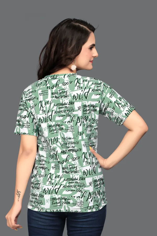 Multicolor_Cotton_Blend_Printed_Round_Neck_T-Shirt_For_Women