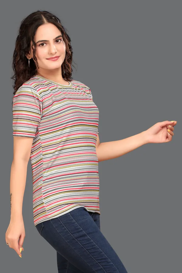Multicolor_Cotton_Blend_Printed_Round_Neck_T-Shirt_For_Women