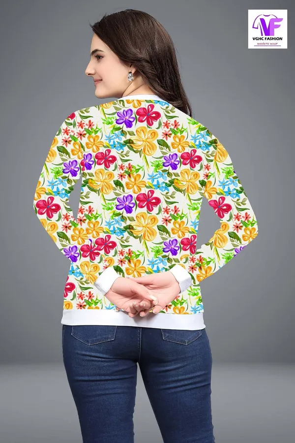 Multicolor_Cotton_Blend_Printed_Round_Neck_T-Shirt_For_Women