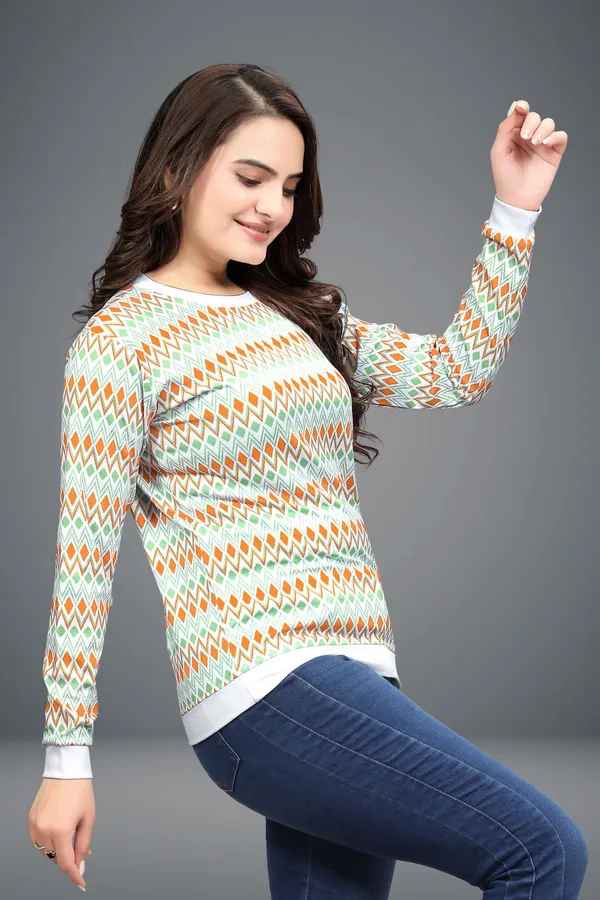 Multicolor_Cotton_Blend_Printed_T-Shirt_For_Women