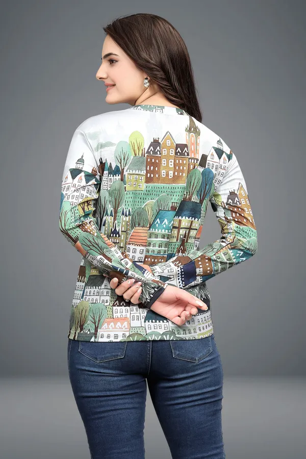 Multicolor_Cotton_Blend_Printed_T-Shirt_For_Women